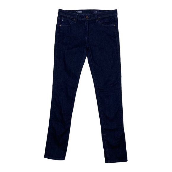 AG Adriano Goldschmied The Stevie Cuff Slim Straight Leg Cuff Dark Wash Jeans-27 - Picture 1 of 7
